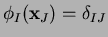 $\displaystyle \phi_I(\mathbf{x}_J) = \delta_{IJ}$