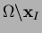 $ \Omega \backslash \mathbf{x}_I$