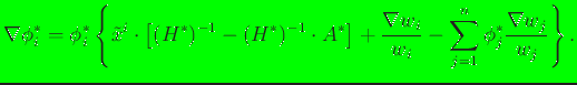 $\displaystyle {\nabla} \phi_i^* = \phi_i^* \left\{ \tilde {x}^i \cdot \left[ ({...
...c{{\nabla}w_i}{w_i} - \sum_{j=1}^n \phi_j^* \dfrac{{\nabla}w_j}{w_j} \right\} .$