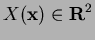 $ X(\mathbf{x}) \in \boldsymbol{\mathbf{R}}^2$